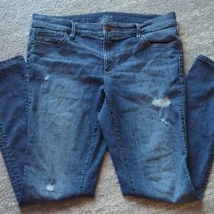 LOFT Distressed Blue Jeans